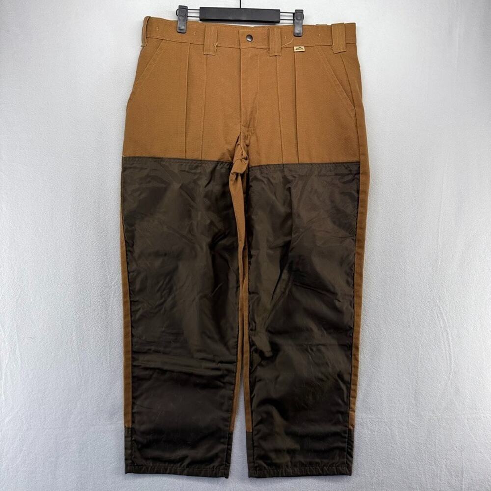 Vintage Ideal Brush Pants Men's 38x31 Canvas Hunting Outdoor Pleated USA 90s
